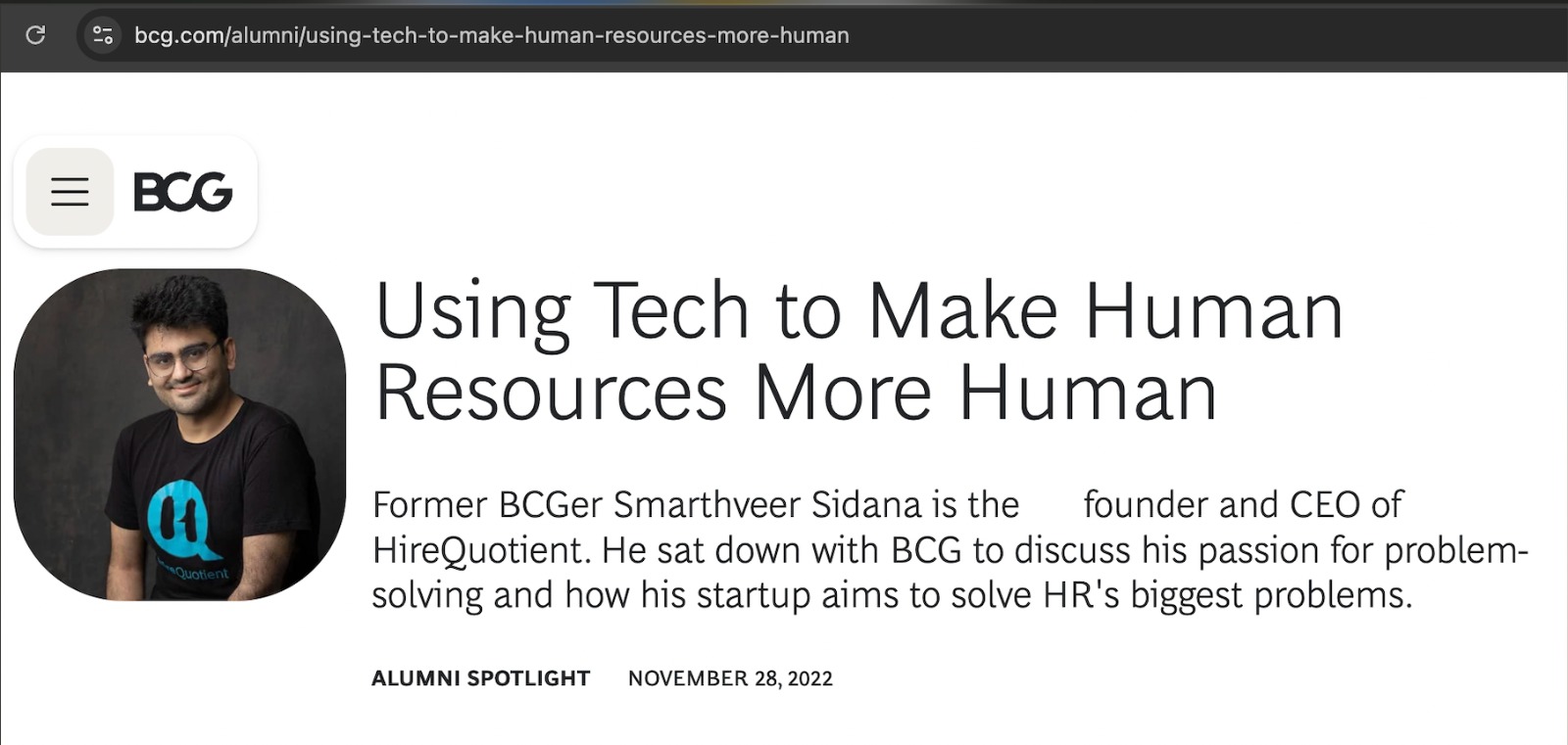 BCG Key Alumni Feature