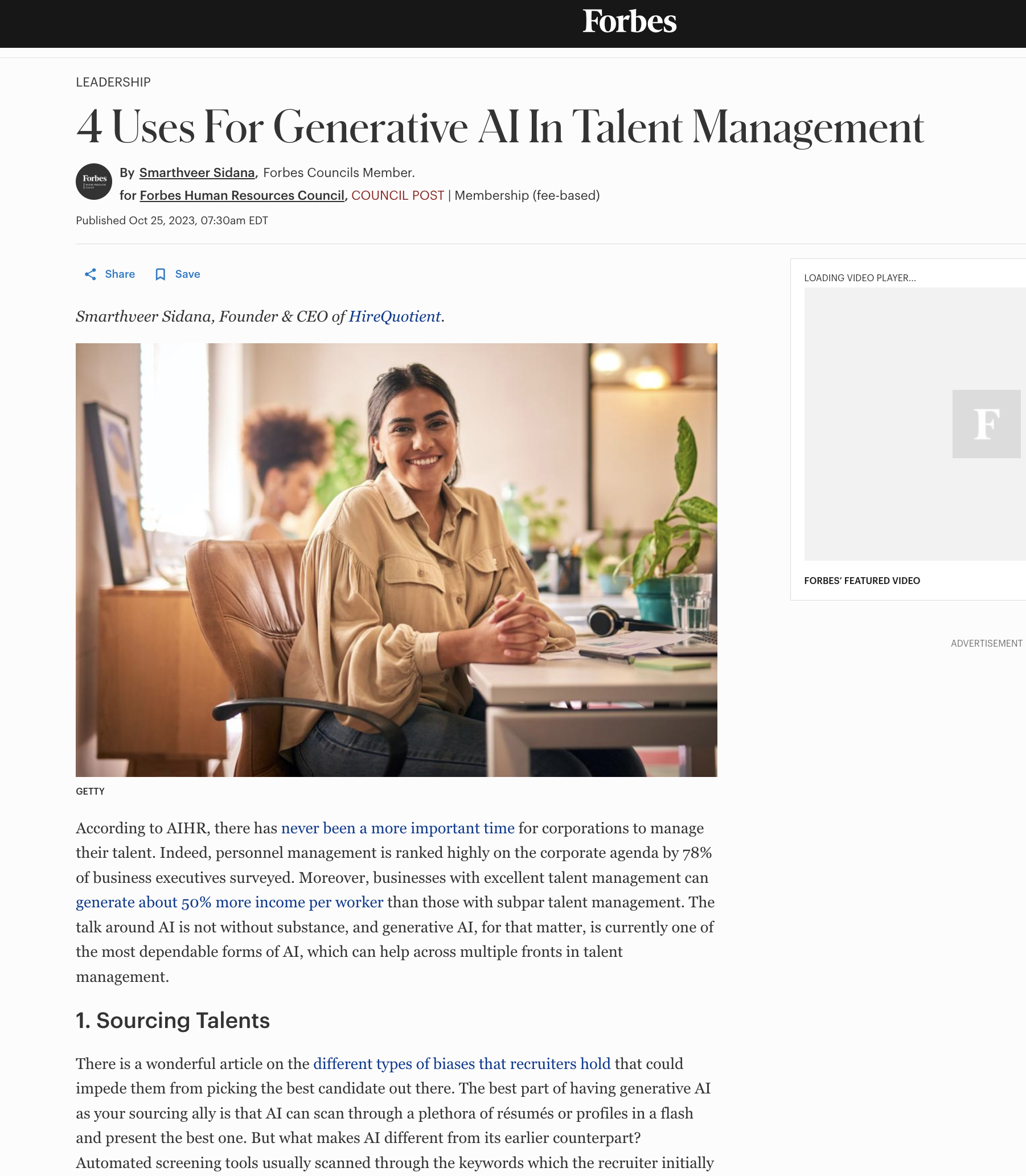 4 Uses for Generative AI in Talent Management