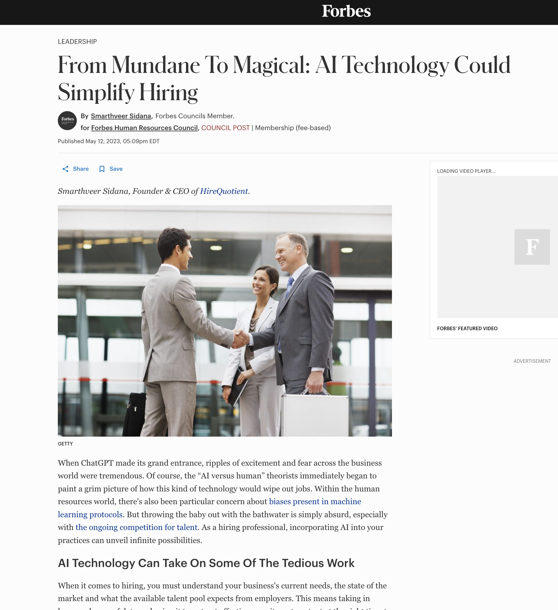 From Mundane to Magical: AI in Hiring